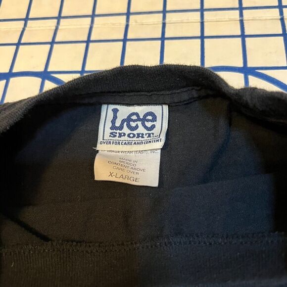 Sacramento Kings T-Shirt Size XL Black Embroidered Chest Logo Lee Sport NBA - Picture 5 of 6